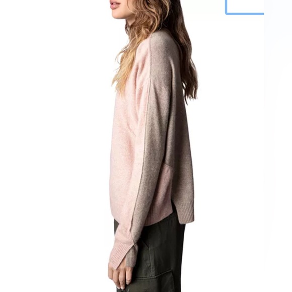 NWT Zadig & Voltaire Gaby 100% Cashmere Crew Sweater Sz Small $468 - Picture 3 of 11
